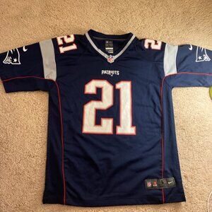 New England Patriots Super Bowl Jersey #21, Malcolm Butler, Nike Youth Sz L